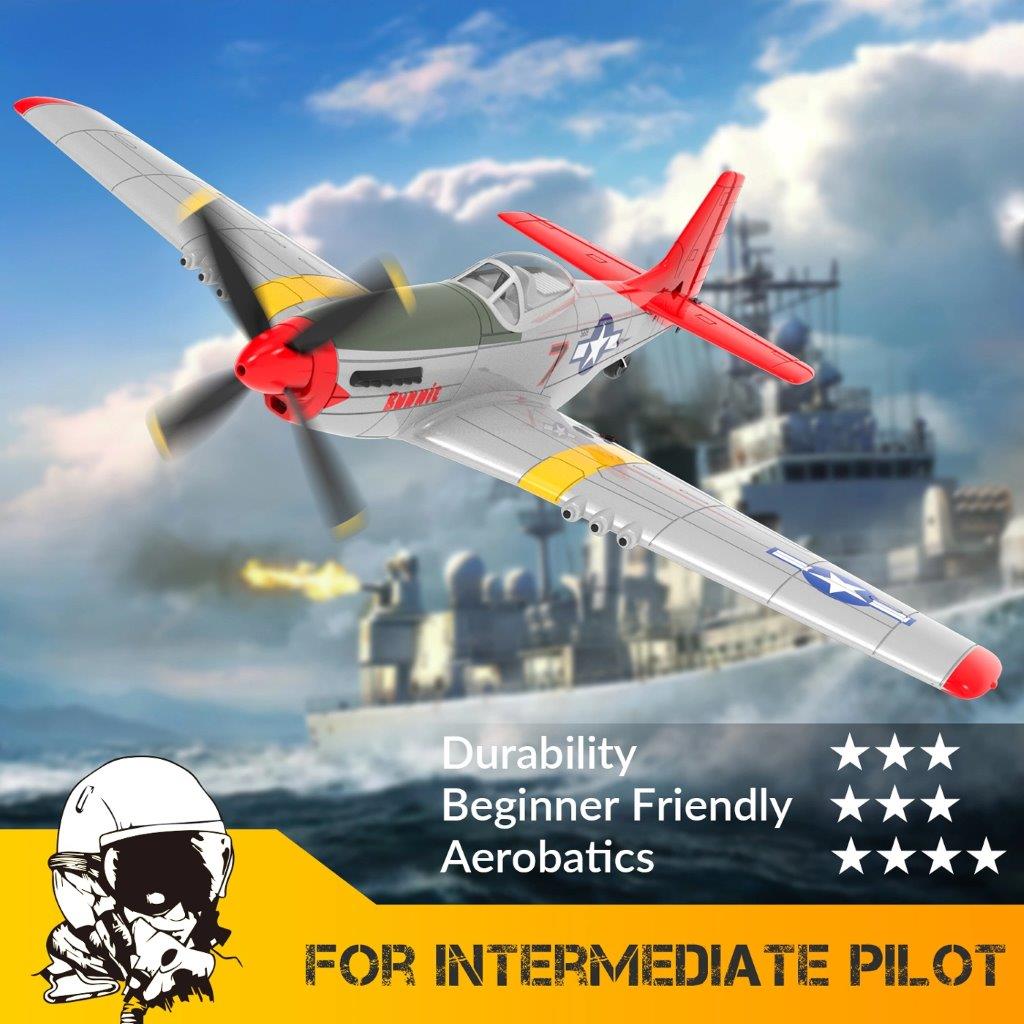 VolantexRC P51D Mustang Gyro 4-Kanals 400mm RTF - 11