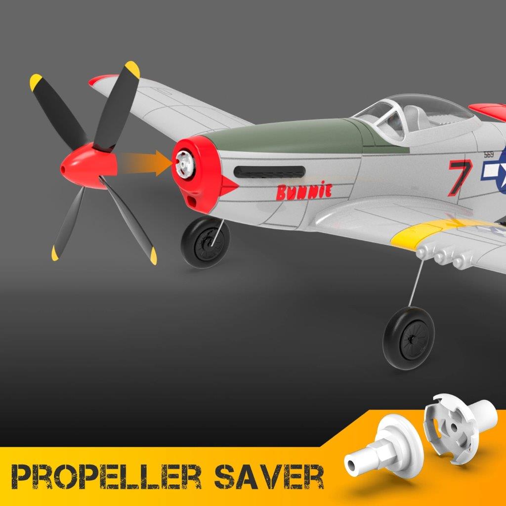 VolantexRC P51D Mustang Gyro 4-Kanals 400mm RTF - 6