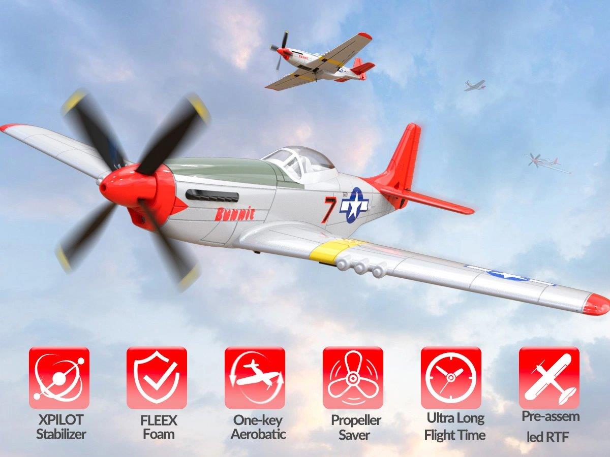 VolantexRC P51D Mustang Gyro 4-Kanals 400mm RTF - 13