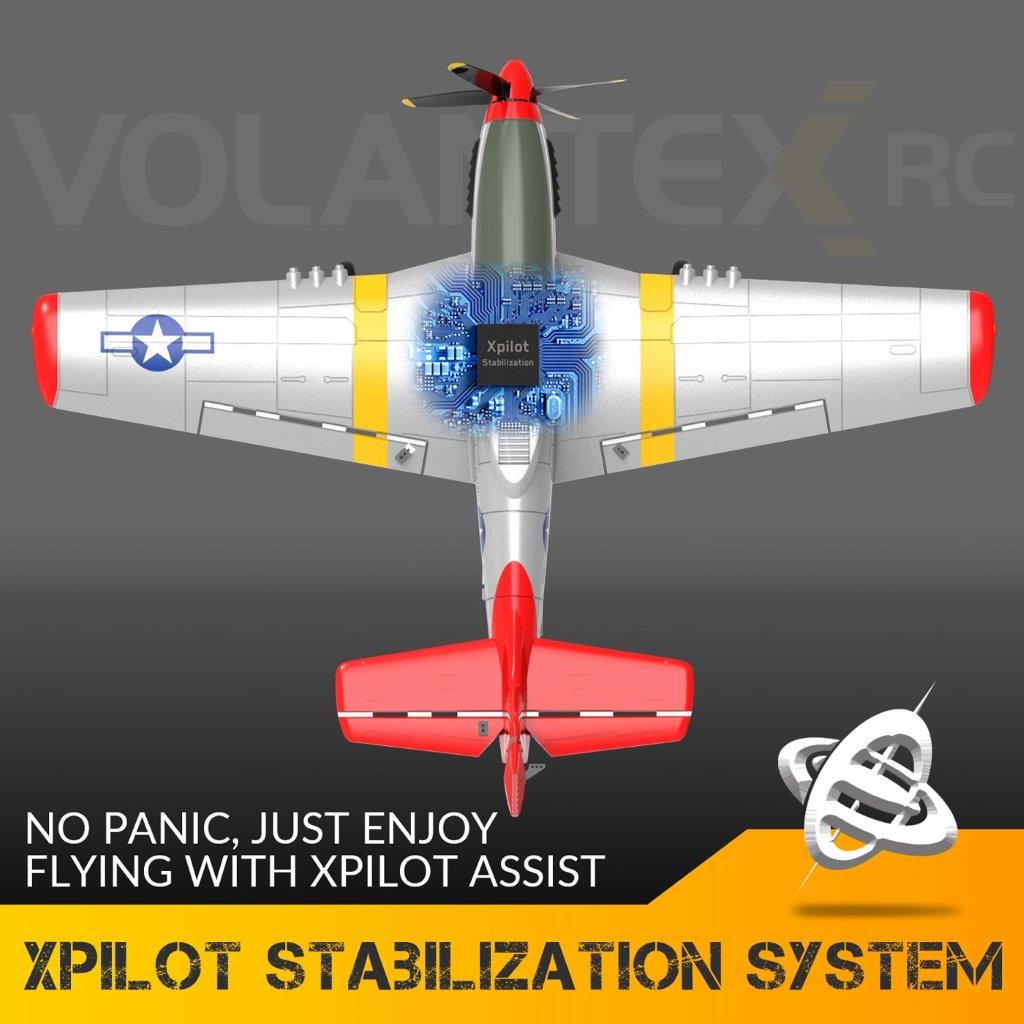 VolantexRC P51D Mustang Gyro 4-Kanals 400mm RTF - 12