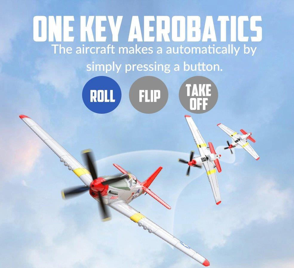 VolantexRC P51D Mustang Gyro 4-Kanals 400mm RTF - 7