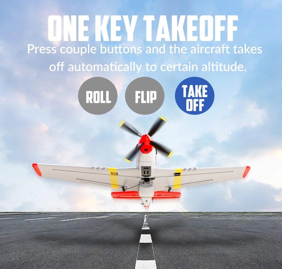 VolantexRC P51D Mustang Gyro 4-Kanals 400mm RTF - 4