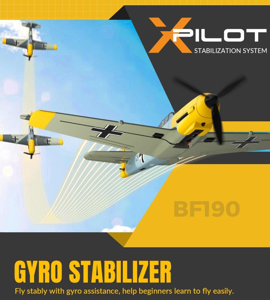 VolantexRC BF109 E Gyro 4-Kanals 400mm RTF - 11