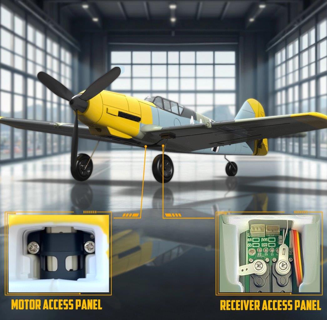 VolantexRC BF109 E Gyro 4-Kanals 400mm RTF - 9