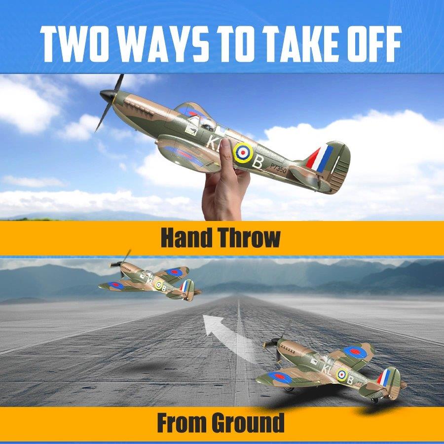 VolantexRC Spitfire Gyro 4-Kanals 400mm RTF - 4