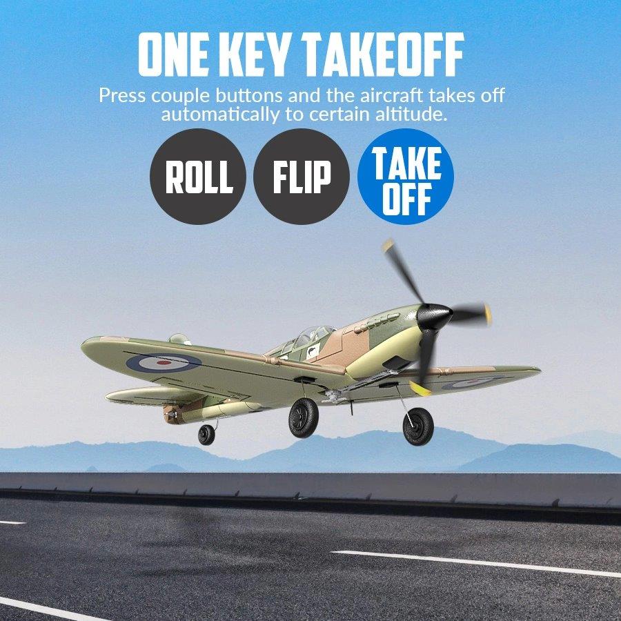 VolantexRC Spitfire Gyro 4-Kanals 400mm RTF - 6
