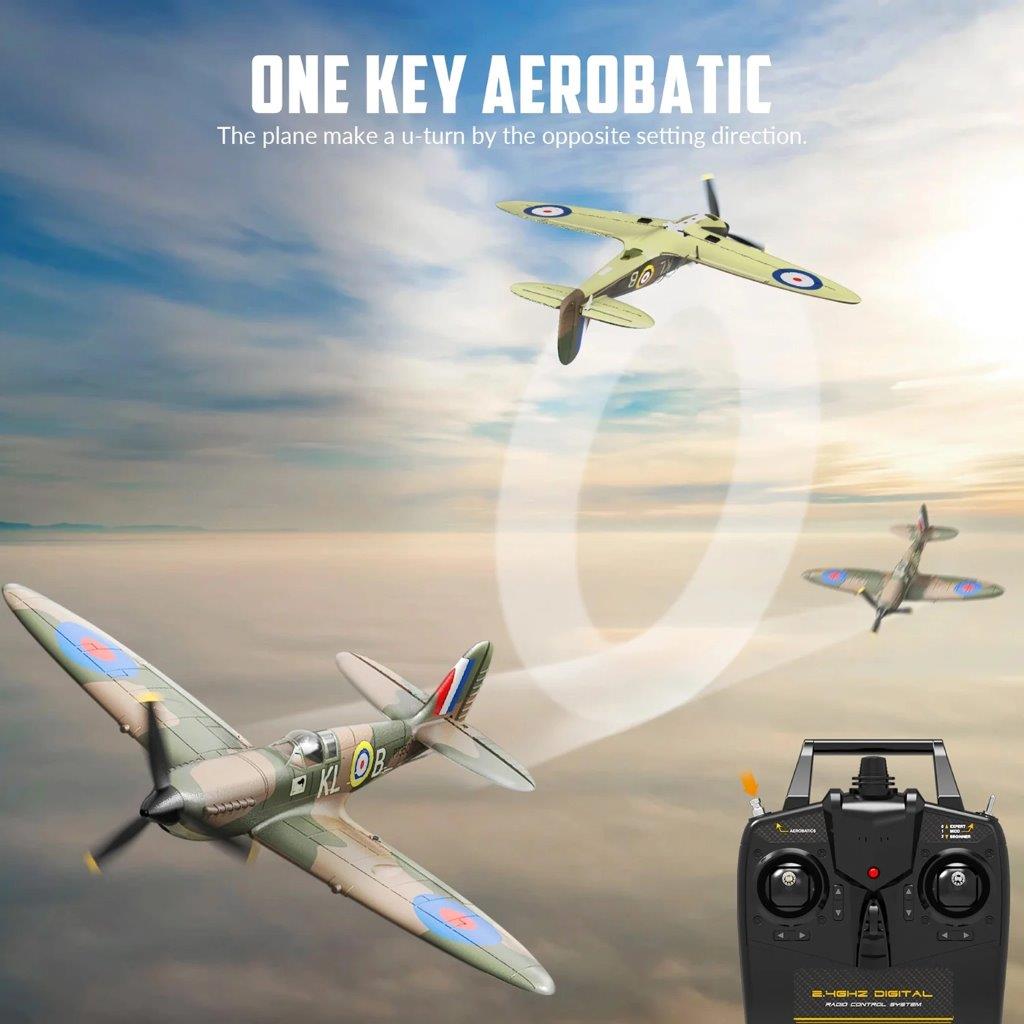 VolantexRC Spitfire Gyro 4-Kanals 400mm RTF - 9