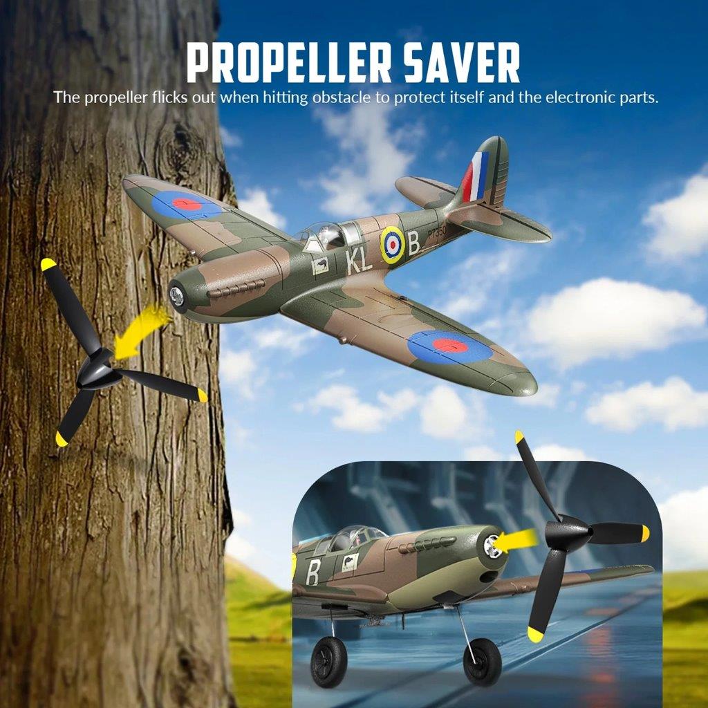 VolantexRC Spitfire Gyro 4-Kanals 400mm RTF - 11