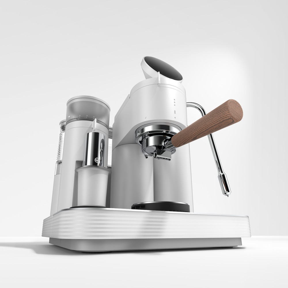 Meraki - Espresso Machine Dual Boiler med inbyggd kvalitetskvarn - VIT - 6