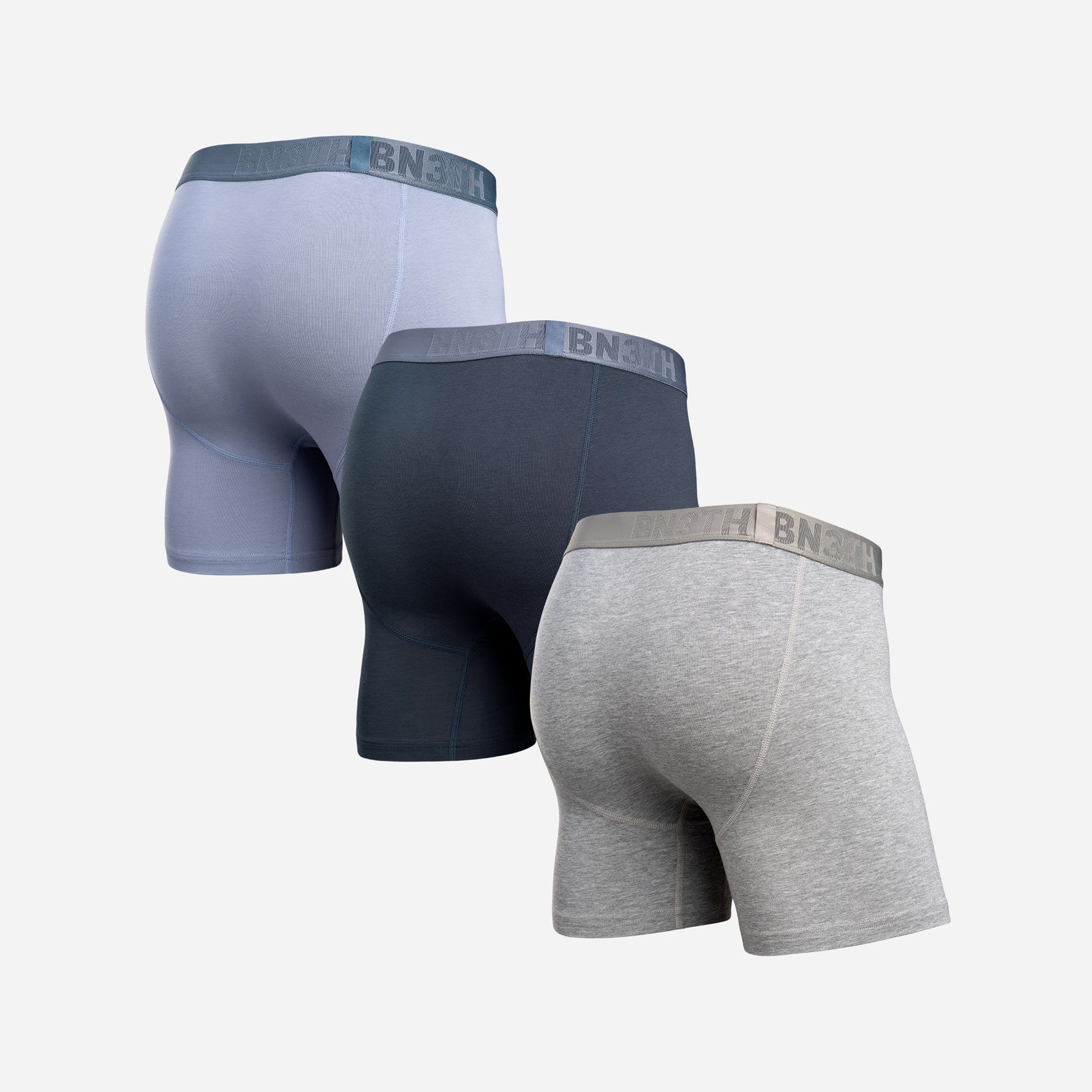 CLASSIC ESSENTIALS BOXER BRIEF SOLID - DUSTY/HEATHER GREY/MIDNIGHT 3 PACK - 2