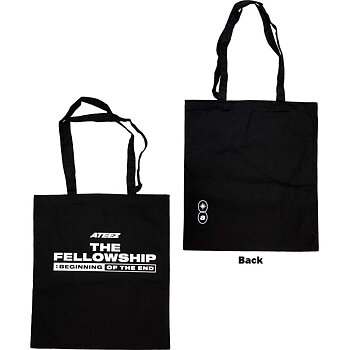 ATEEZ Cotton Tote Bag: Fellowship Beginning Of The End (Black) (Back Print & Ex-Tour)