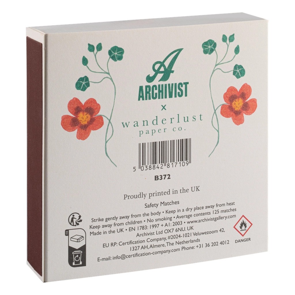 Tändstickor Nasturtium matches, Archivist - 3