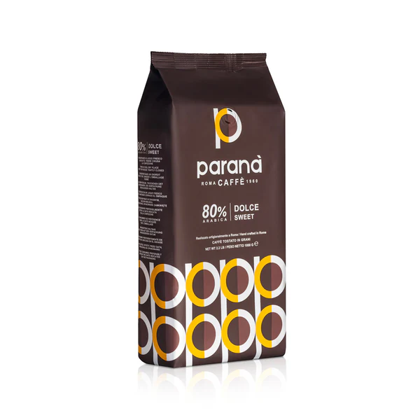 Caffè Paranà - 80% Dolce Sweet - Mörkrostade hela espressobönor - 1000g