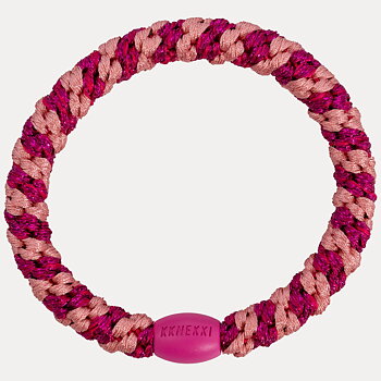 KKNEKKI Stripe faded rose electric pink glitter