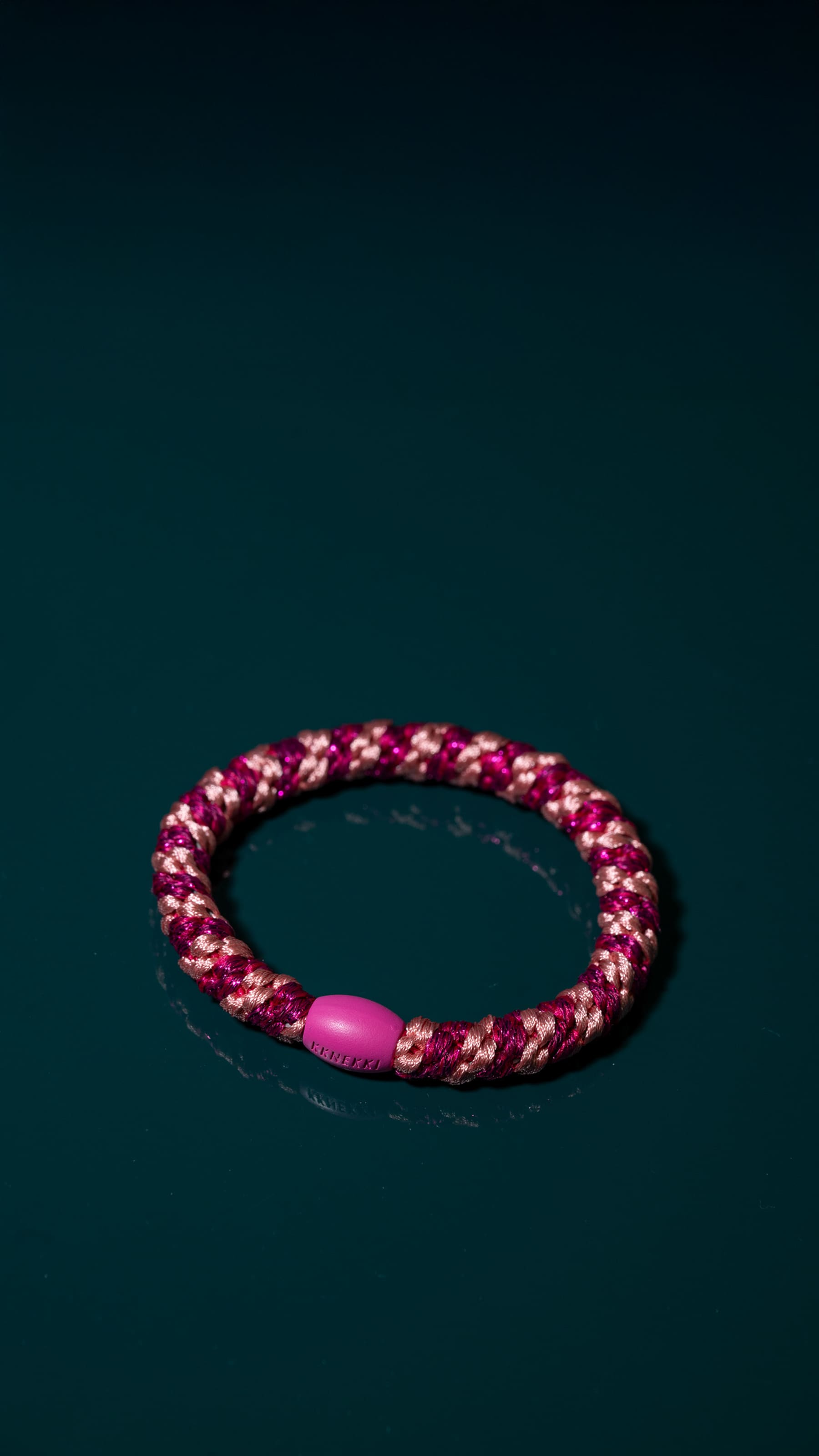 KKNEKKI Stripe faded rose electric pink glitter - 2