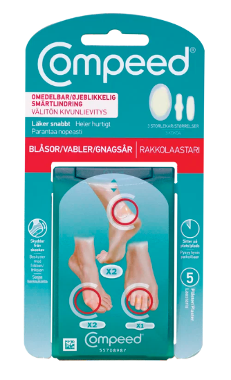Compeed Blåsplåster Mix – Skavsårsplåster 5-pack