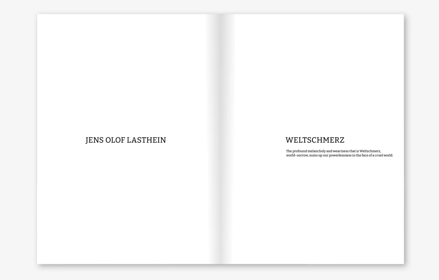 Jens Olof Lasthein: Weltschmerz [signed] - 2