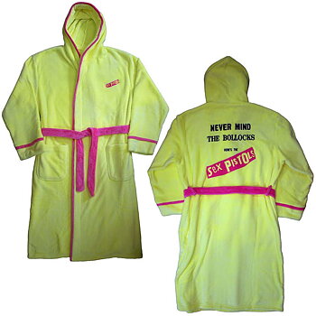 The Sex Pistols Unisex Bathrobe: Never Mind The Bollox Original Album (Yellow) (Small-Medium)