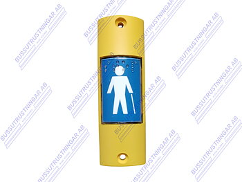 Stannaknapp Gubbe med käpp vägg