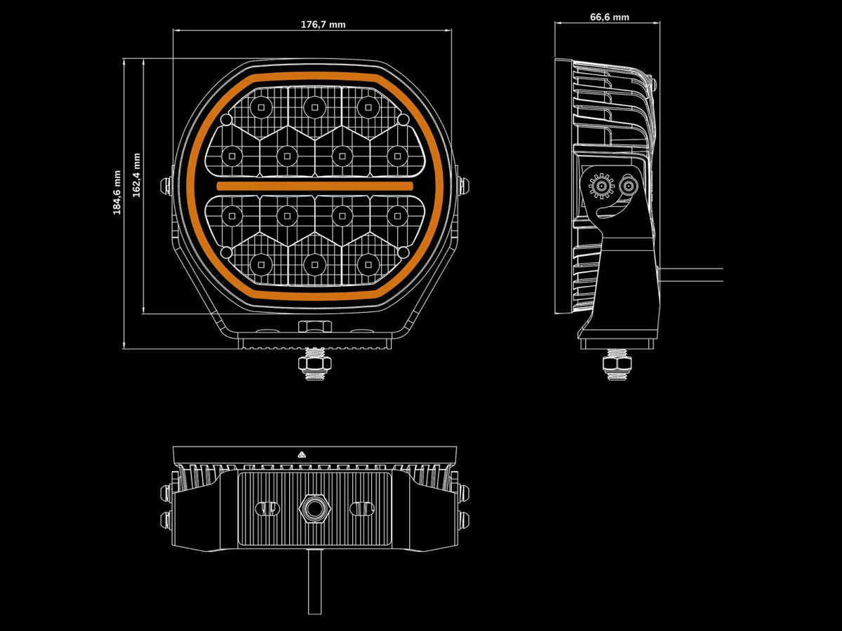 Big Energy 2.0 7" 98W LED extraljus - 3