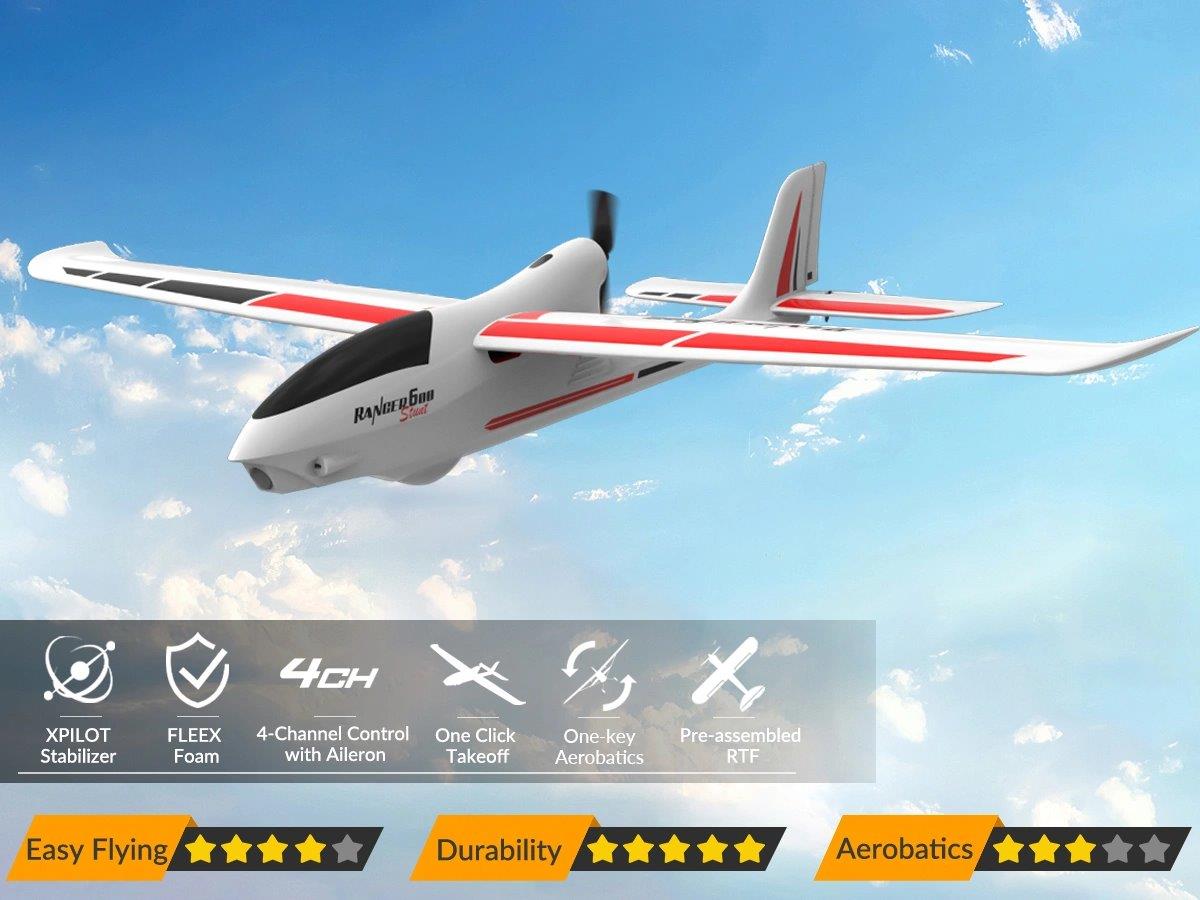 VolantexRC Ranger 600 Gyro 4-Kanals 600mm RTF Vit - 11