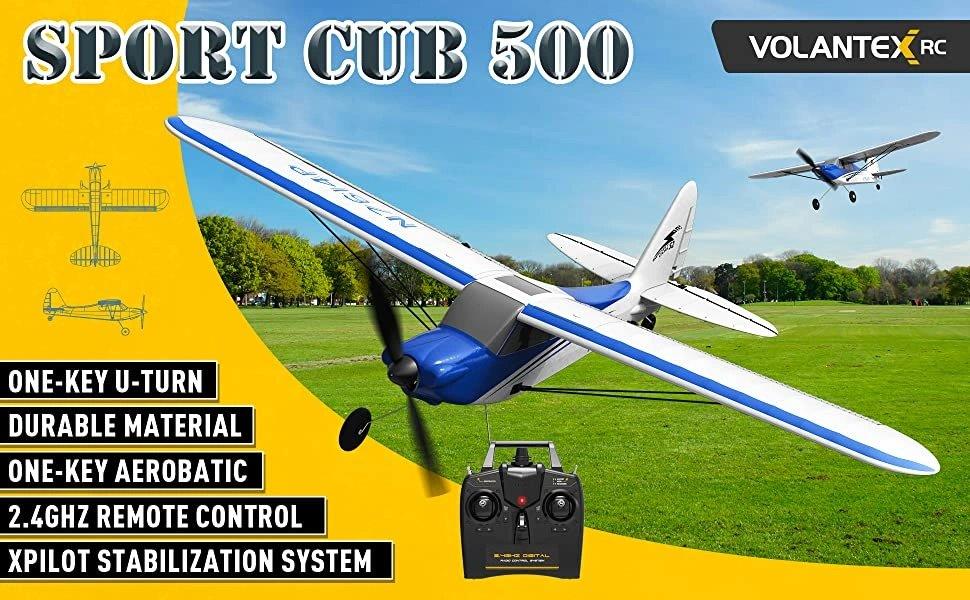 VolantexRC Sport Cub 500 Gyro 4-Kanals 500mm RTF Blå - 10