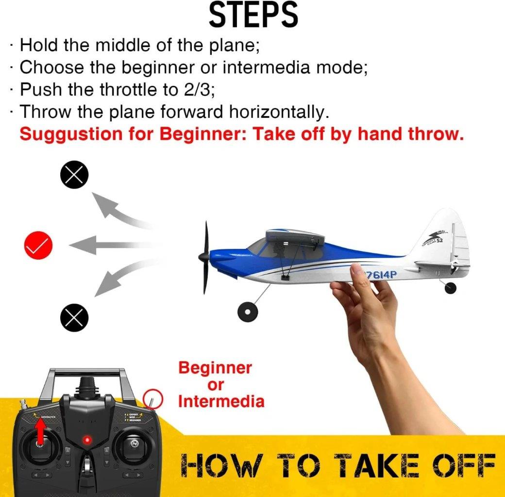 VolantexRC Sport Cub 500 Gyro 4-Kanals 500mm RTF Blå - 8