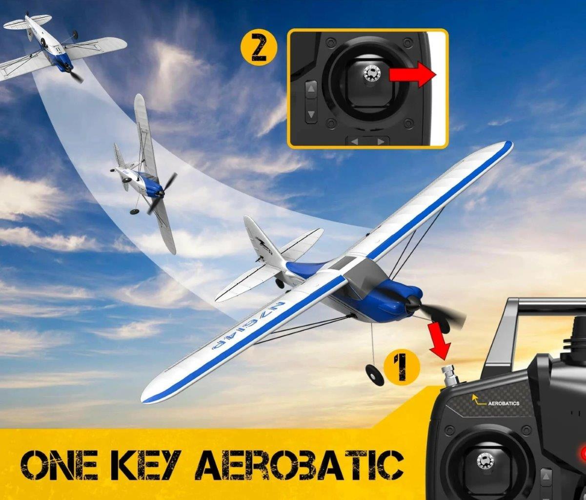 VolantexRC Sport Cub 500 Gyro 4-Kanals 500mm RTF Blå - 4