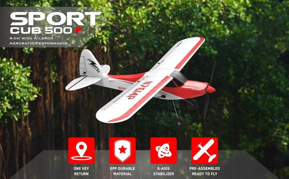 VolantexRC Sport Cub 500 Gyro 4-Kanals 500mm RTF Röd - 3
