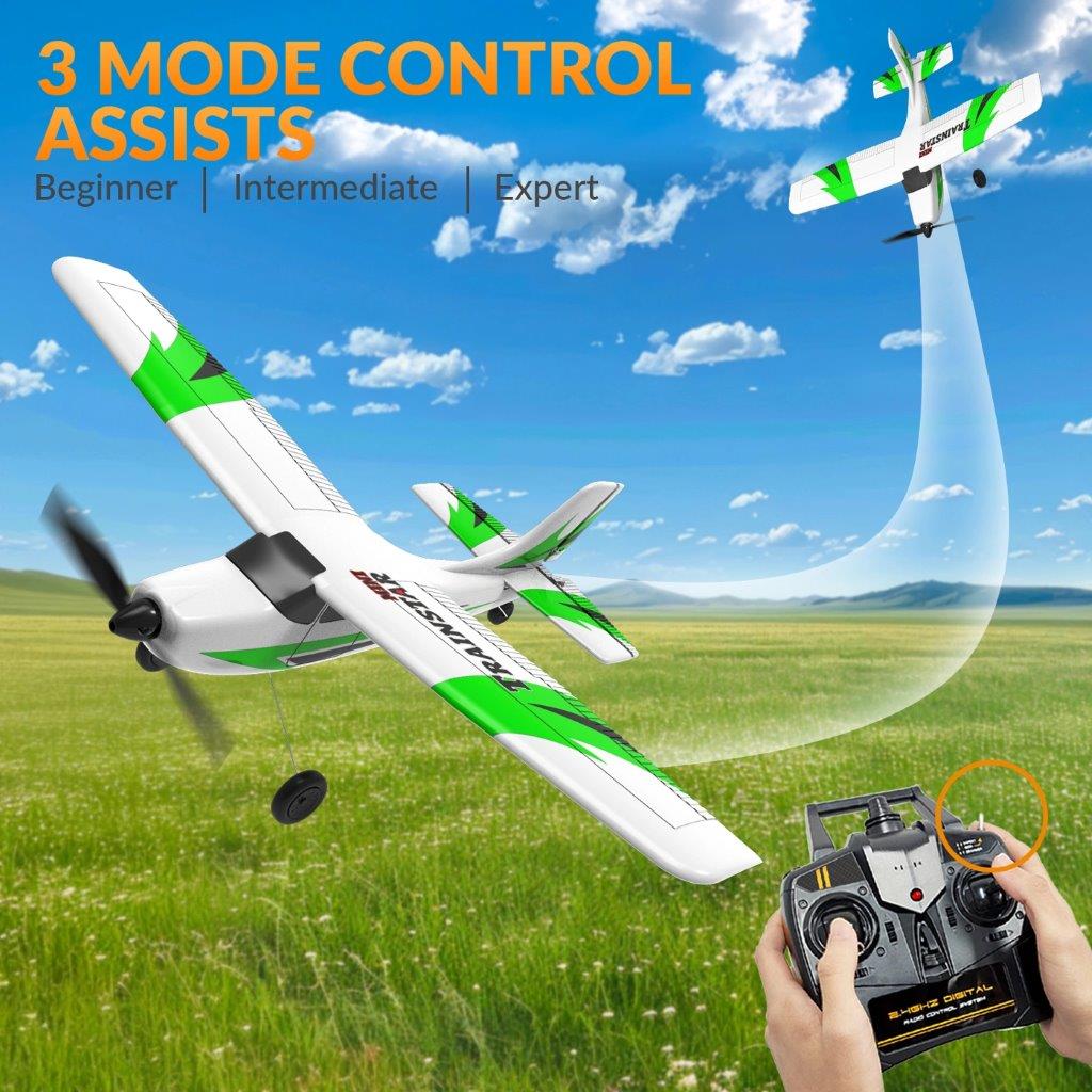VolantexRC Trainstar Mini Gyro 3-Kanals 400mm RTF Grön - 5