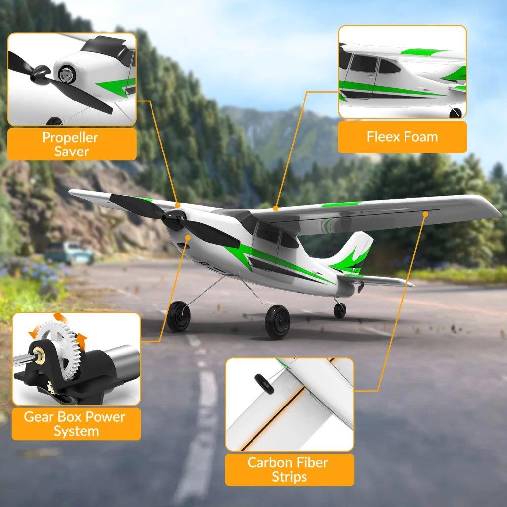 VolantexRC Trainstar Mini Gyro 3-Kanals 400mm RTF Grön - 4