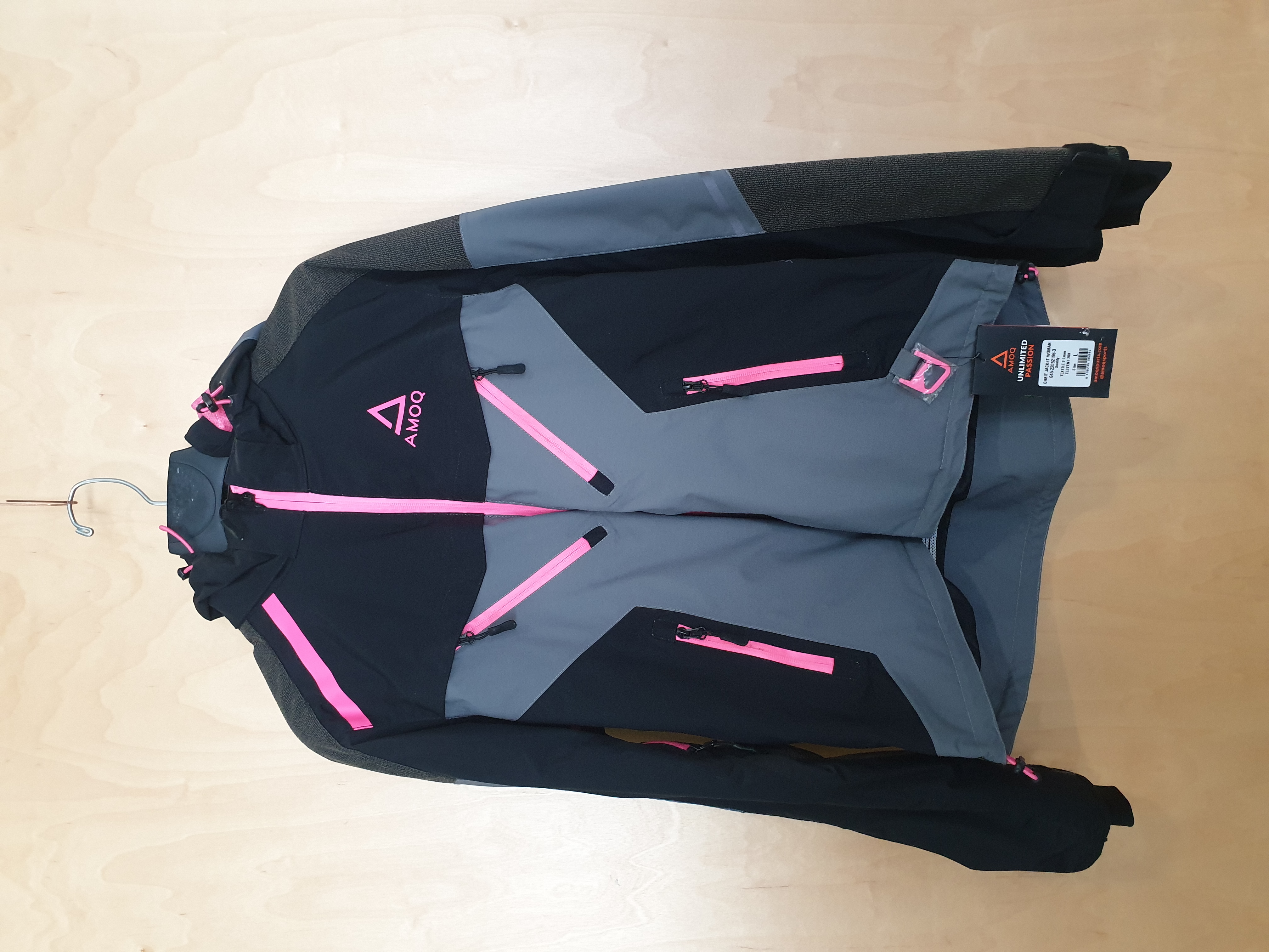Amoq Orbit Jacka Dam Svart/Grå/Rosa