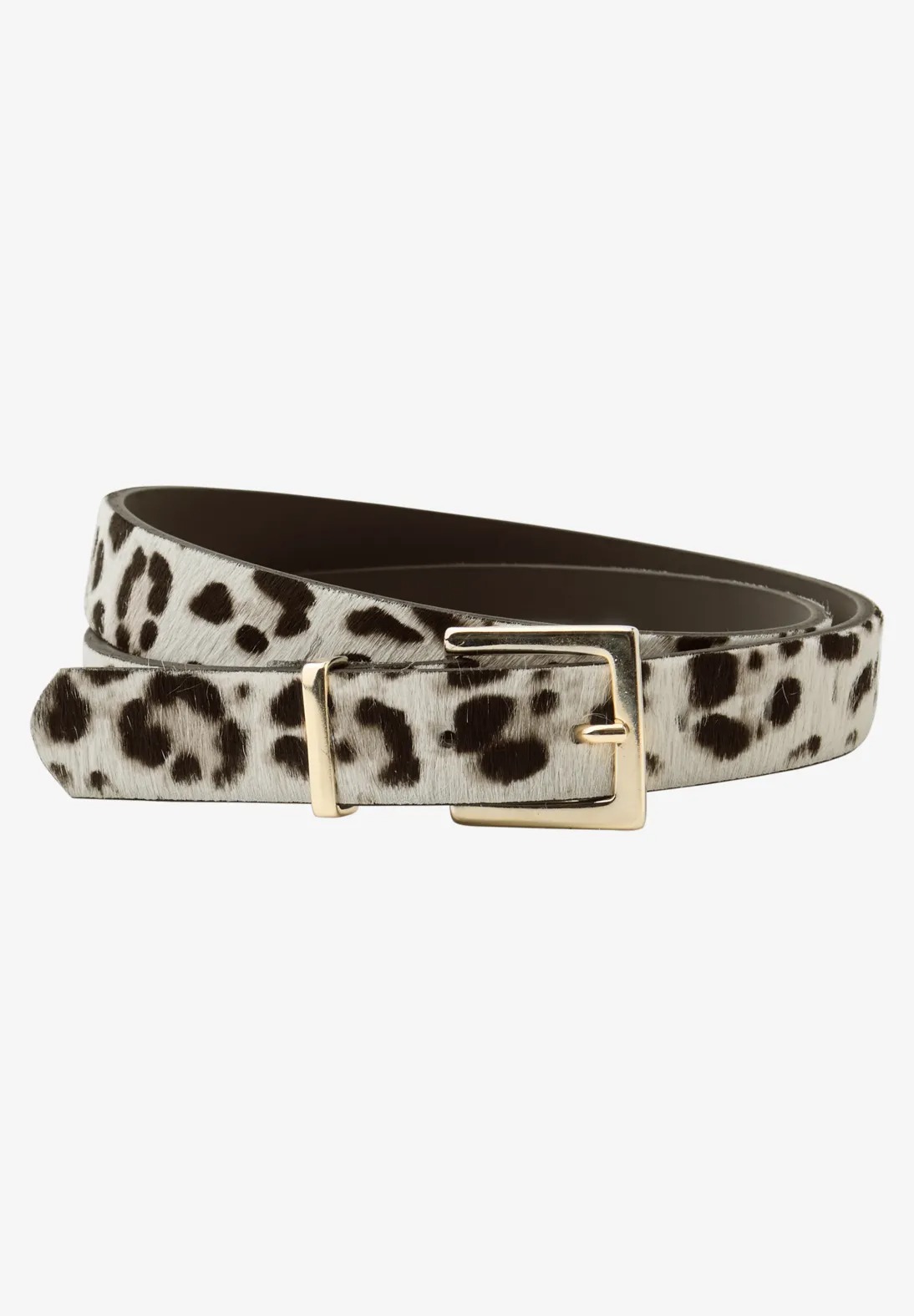 OP Leo Fur Leather Belt - Powder Beige - Street One - 4