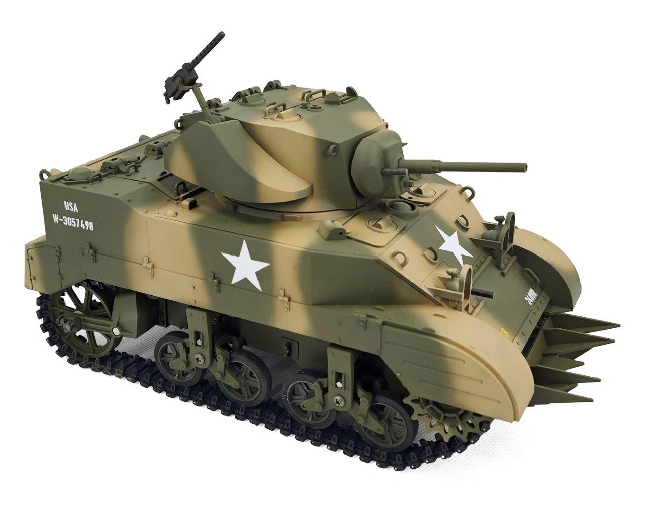 RACENT M5A1 Stuart RC Stridsvagn 1/16 Gul - 11