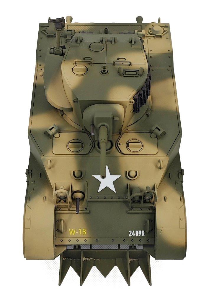 RACENT M5A1 Stuart RC Stridsvagn 1/16 Gul - 7
