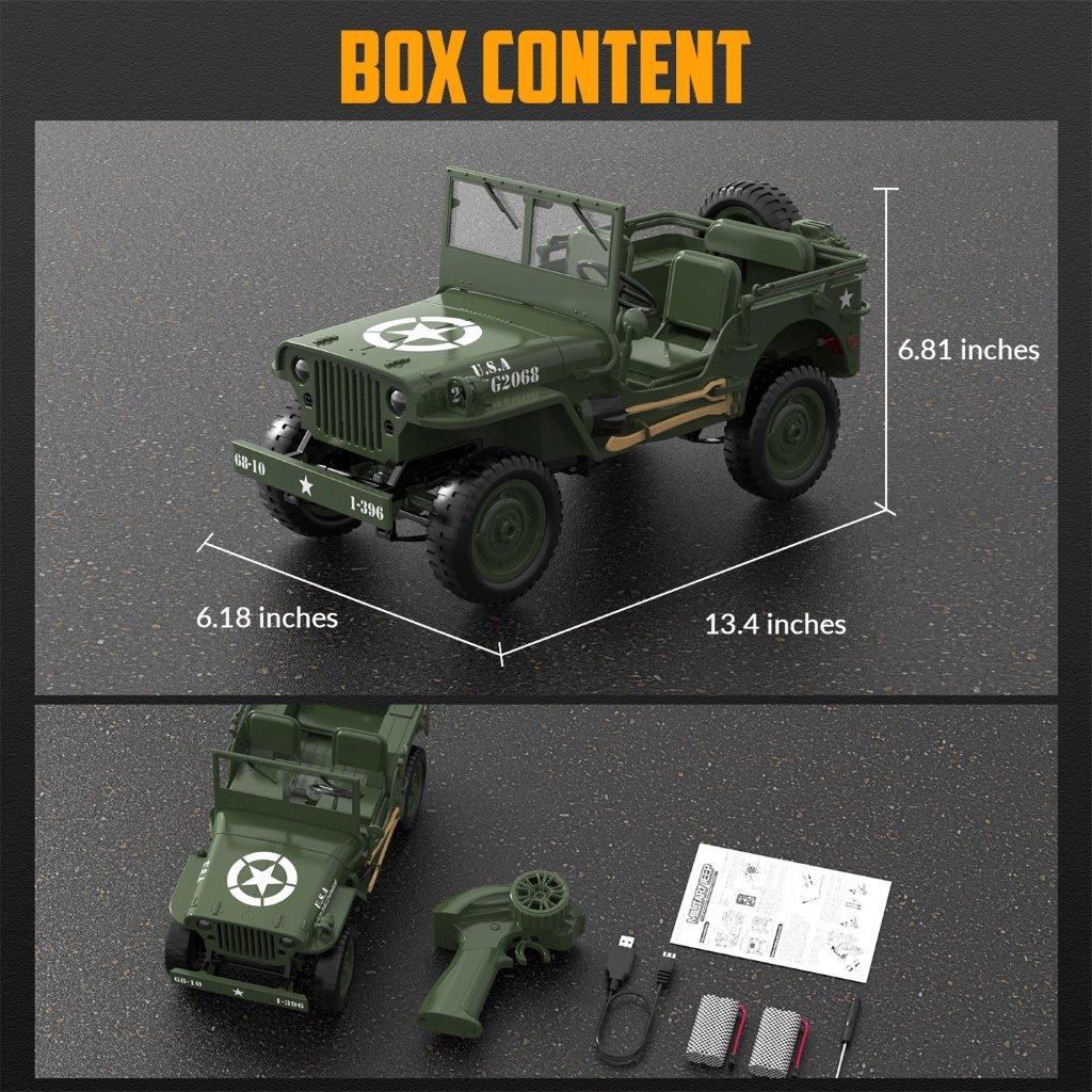 RACENT RC Crawler 1/10 4WD 1941 Willys MB - 3