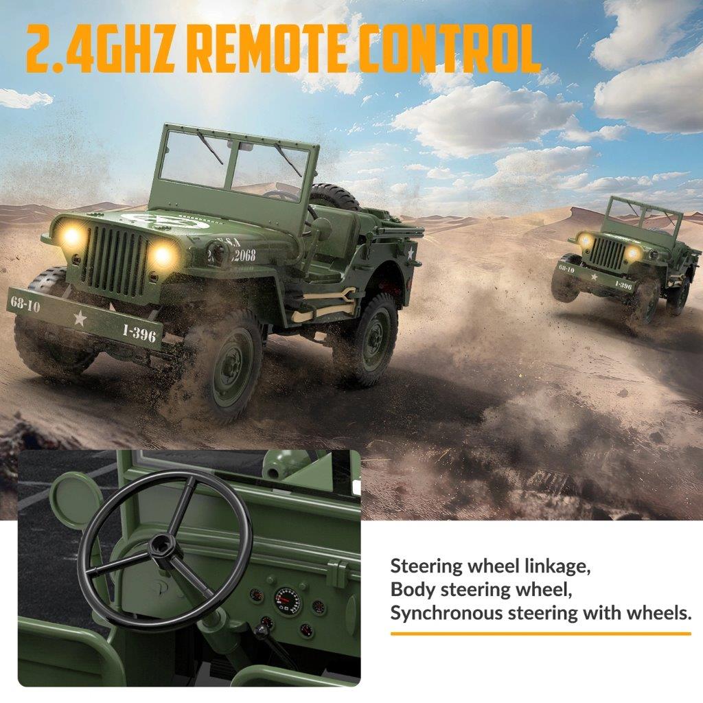 RACENT RC Crawler 1/10 4WD 1941 Willys MB - 7