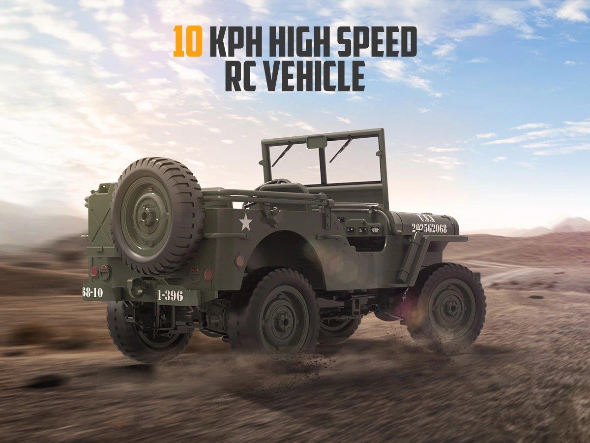 RACENT RC Crawler 1/10 4WD 1941 Willys MB - 13