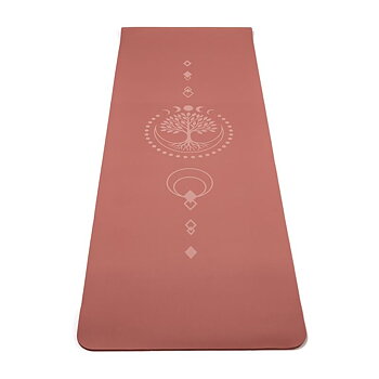 Yogi & Yogini Premium TPE Yoga Matta Livets träd malvafärgad