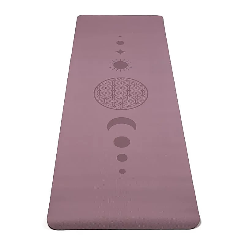 Yogi & Yogini Premium TPE Yoga Matta Livets blomma Lila