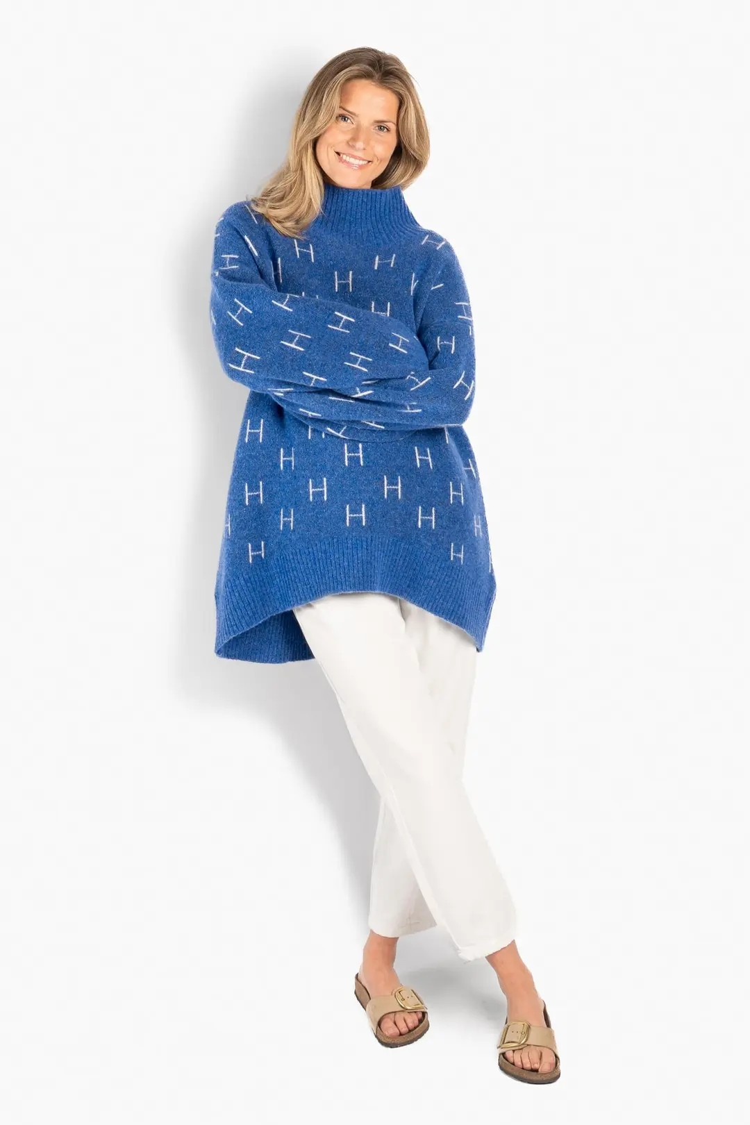 Fam Sweater Long - Blue Yonder - HÉST