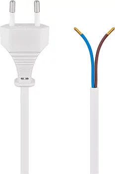 Nätkabel, vit, 1,5m