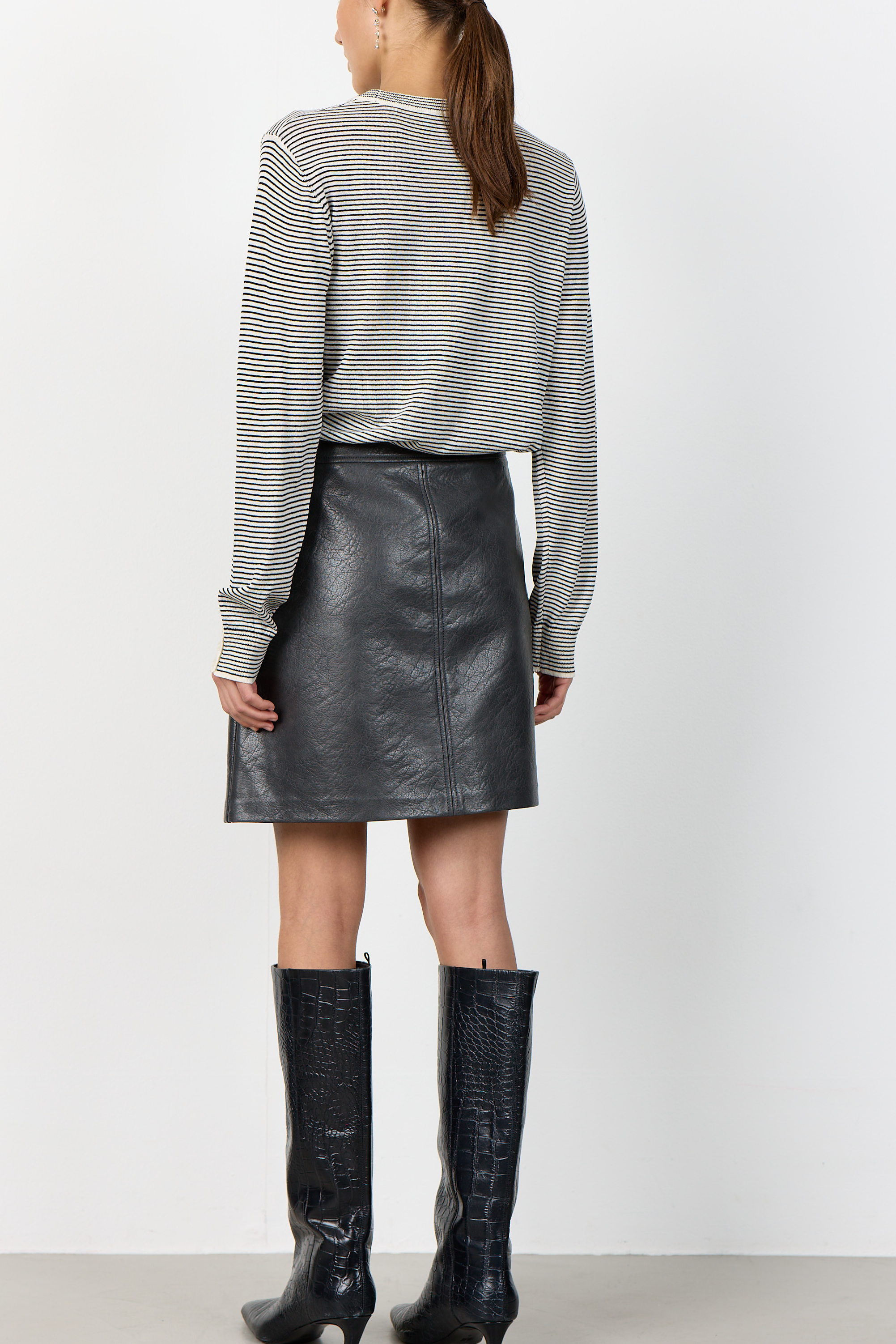 Leveté Room  - Polena 2 Pullover Black Combi - 4