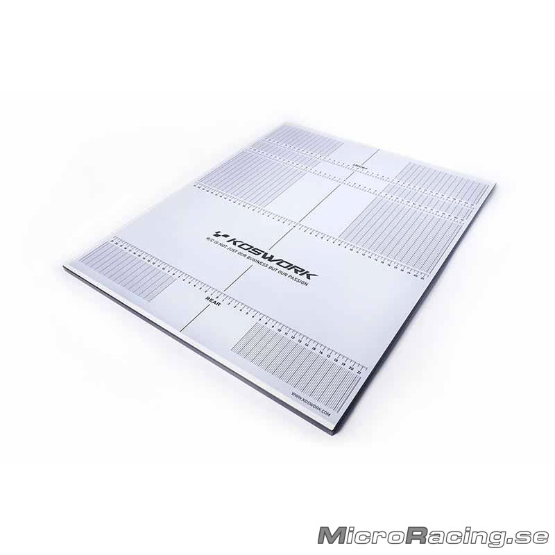 KOSWORK - Pit Setup Board 1/8 Buggy/On-Road, 455x570x10mm, Extra Light