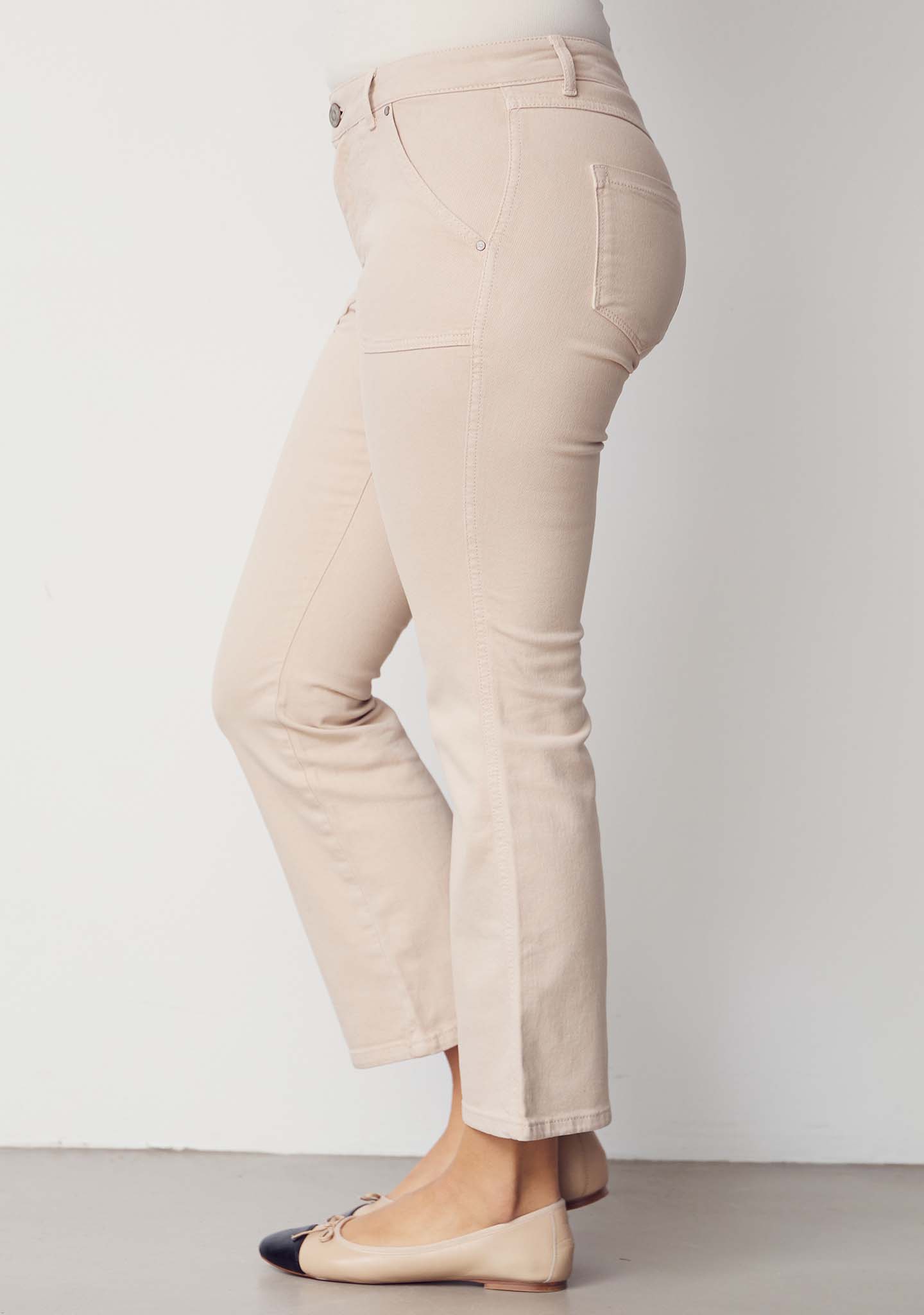 Como Twill Flare Pant - Dark Sand - Isay - 3
