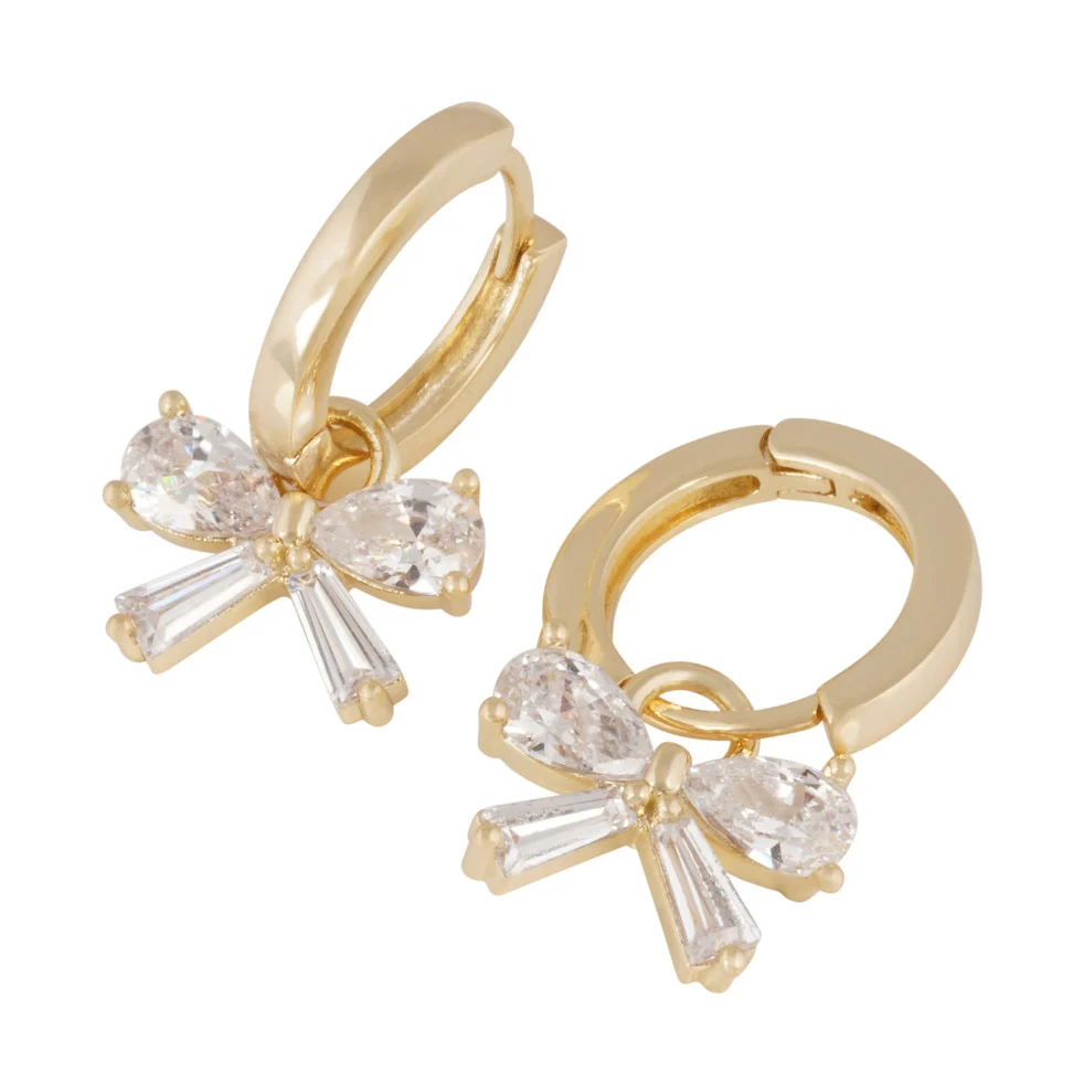 Snö Of Sweden Eria Bow Ring Ear Golden/Clear - 3