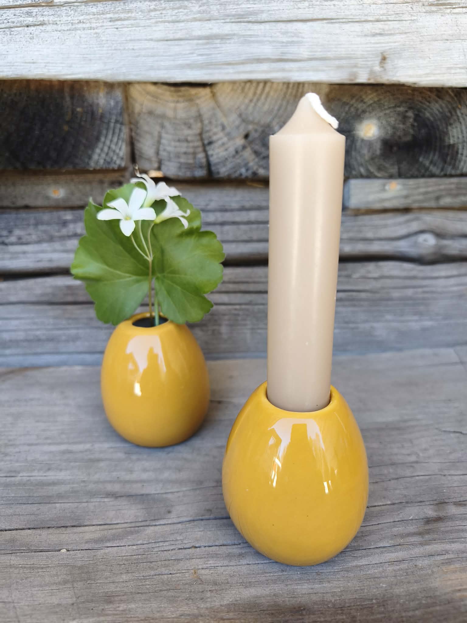 Odd ljusstake - Ockra 