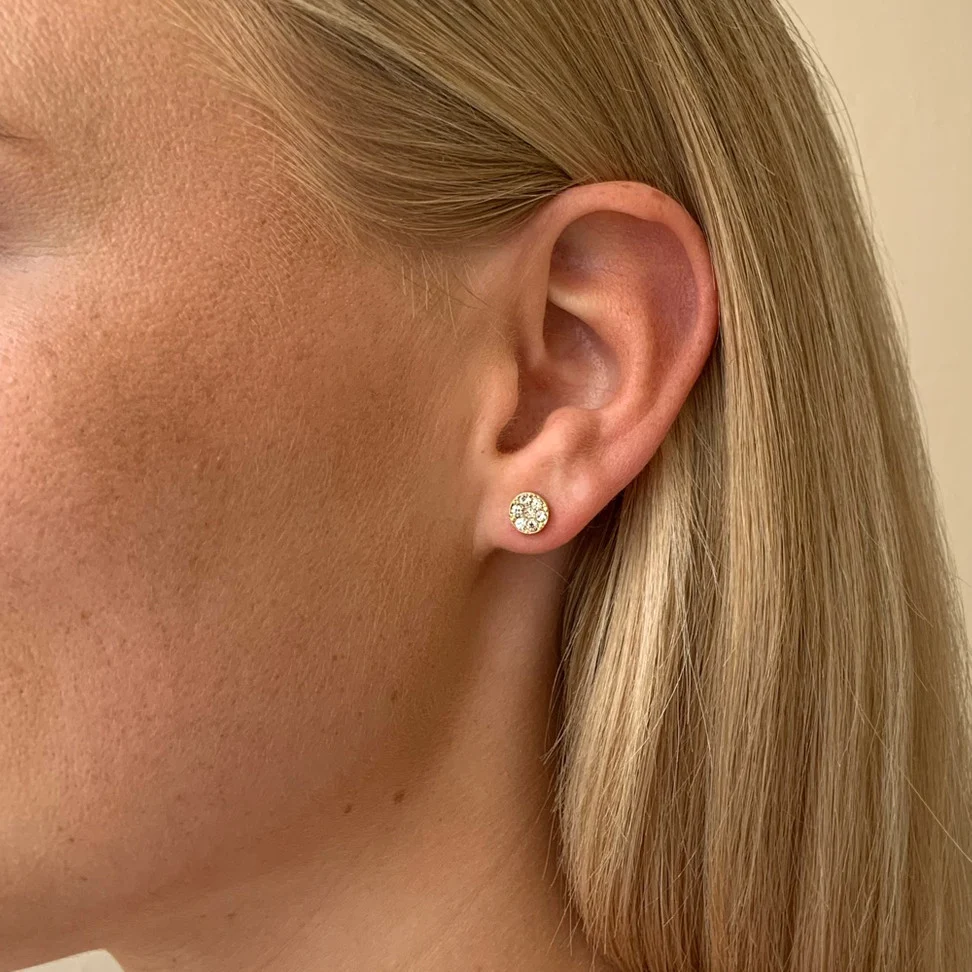 Snö Of Sweden Pi Stone Ear 6 mm Gold/Clear - 2