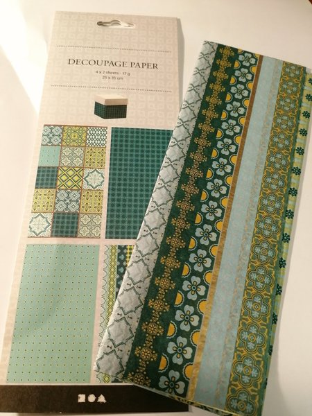 Decoupagepapper -Gröna nyanser