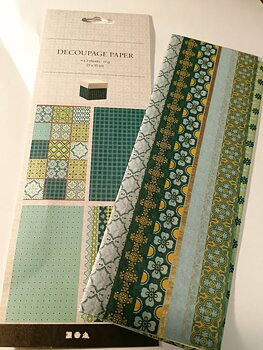 Decoupagepapper -Gröna nyanser